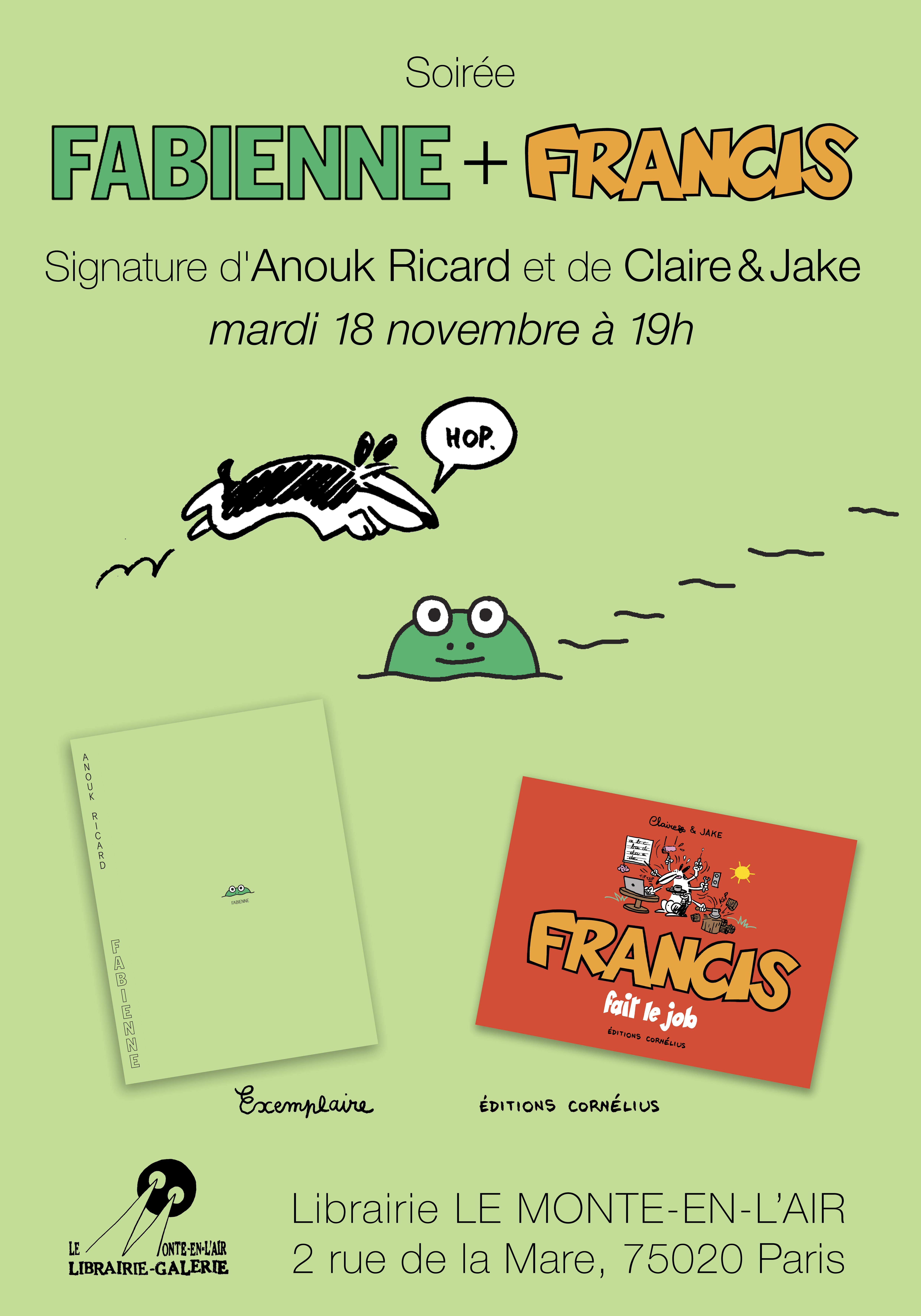 Affiche pour Anouk Ricard en dédicaces !