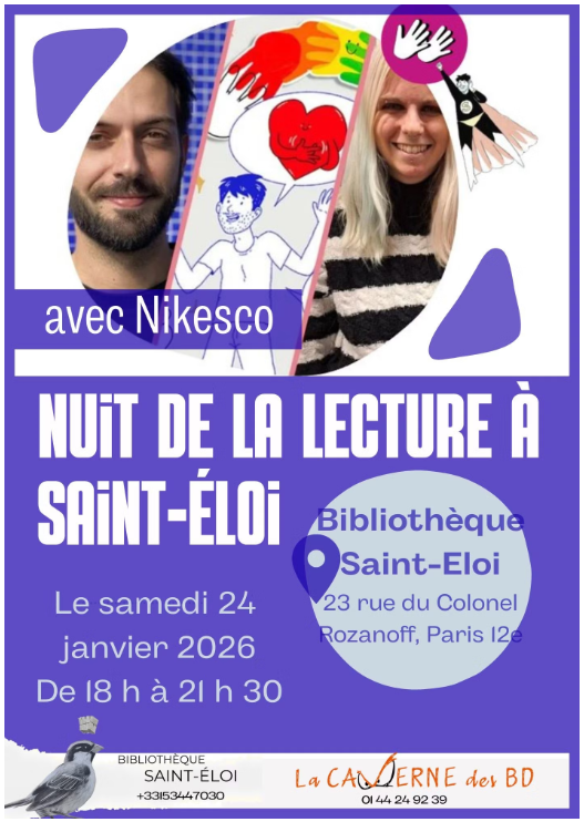Affiche pour Nikesco en rencontre et dédicace !