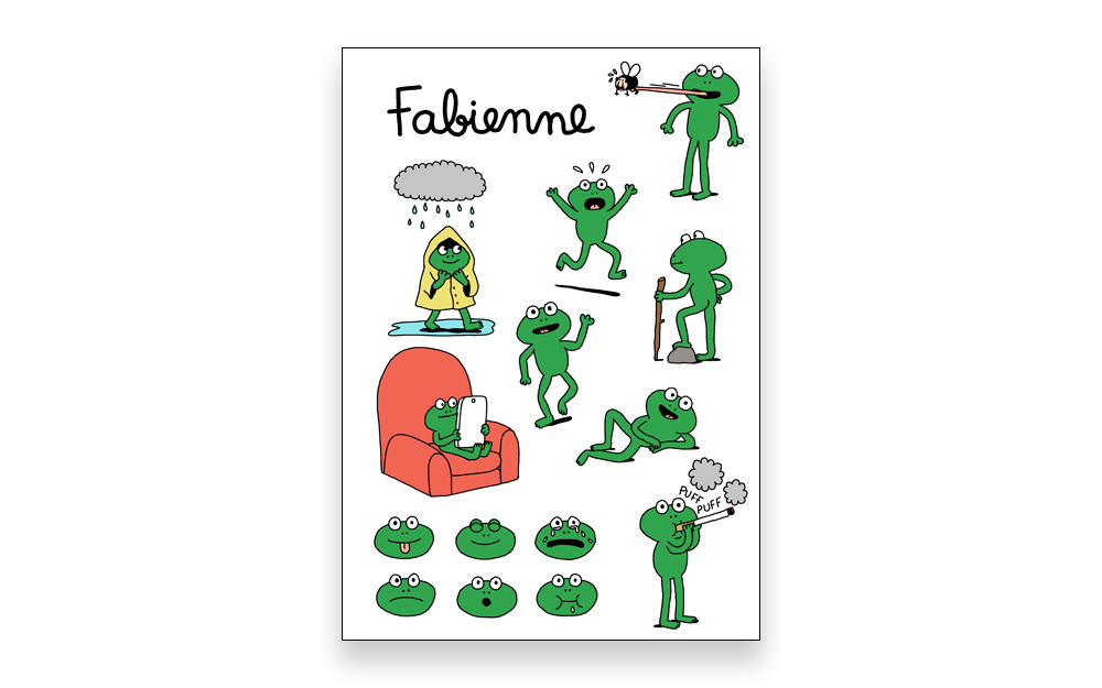 Couvertude de Planche de stickers Fabienne